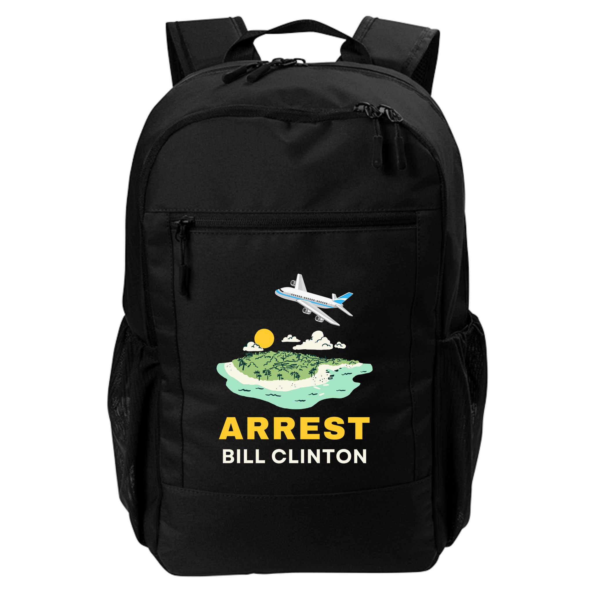 Arrest Bill Clinton Epstein Island Backpack