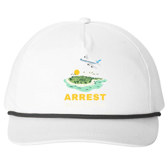 Arrest Bill Clinton Epstein Island Snapback Five-Panel Rope Hat