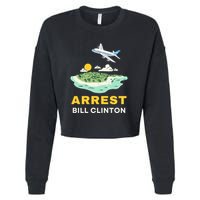 Arrest Bill Clinton Epstein Island Cropped Pullover Crew