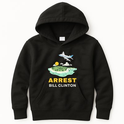 Arrest Bill Clinton Epstein Island Kids Hoodie