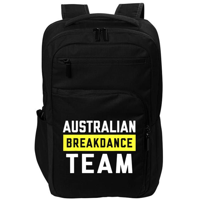 Australian Breakdancing Costume Team Break Dancer Matching Impact Tech Backpack