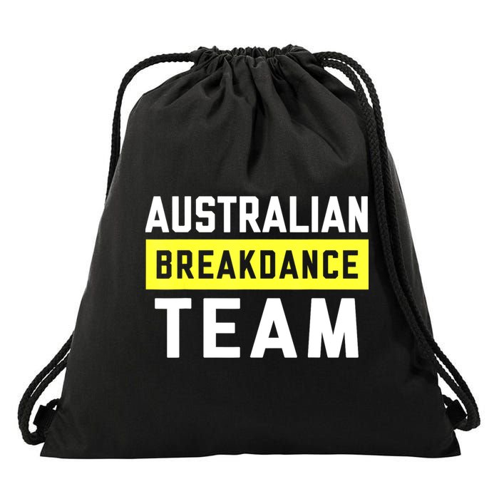 Australian Breakdancing Costume Team Break Dancer Matching Drawstring Bag