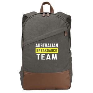 Australian Breakdancing Costume Team Break Dancer Matching Cotton Canvas Backpack