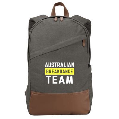 Australian Breakdancing Costume Team Break Dancer Matching Cotton Canvas Backpack