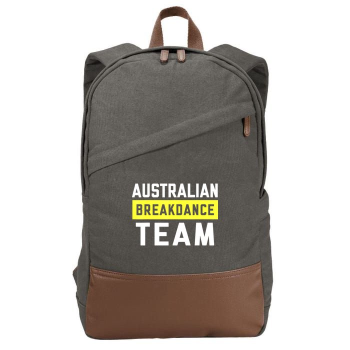 Australian Breakdancing Costume Team Break Dancer Matching Cotton Canvas Backpack
