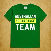 Australian Breakdancing Costume Team Break Dancer Matching T-Shirt