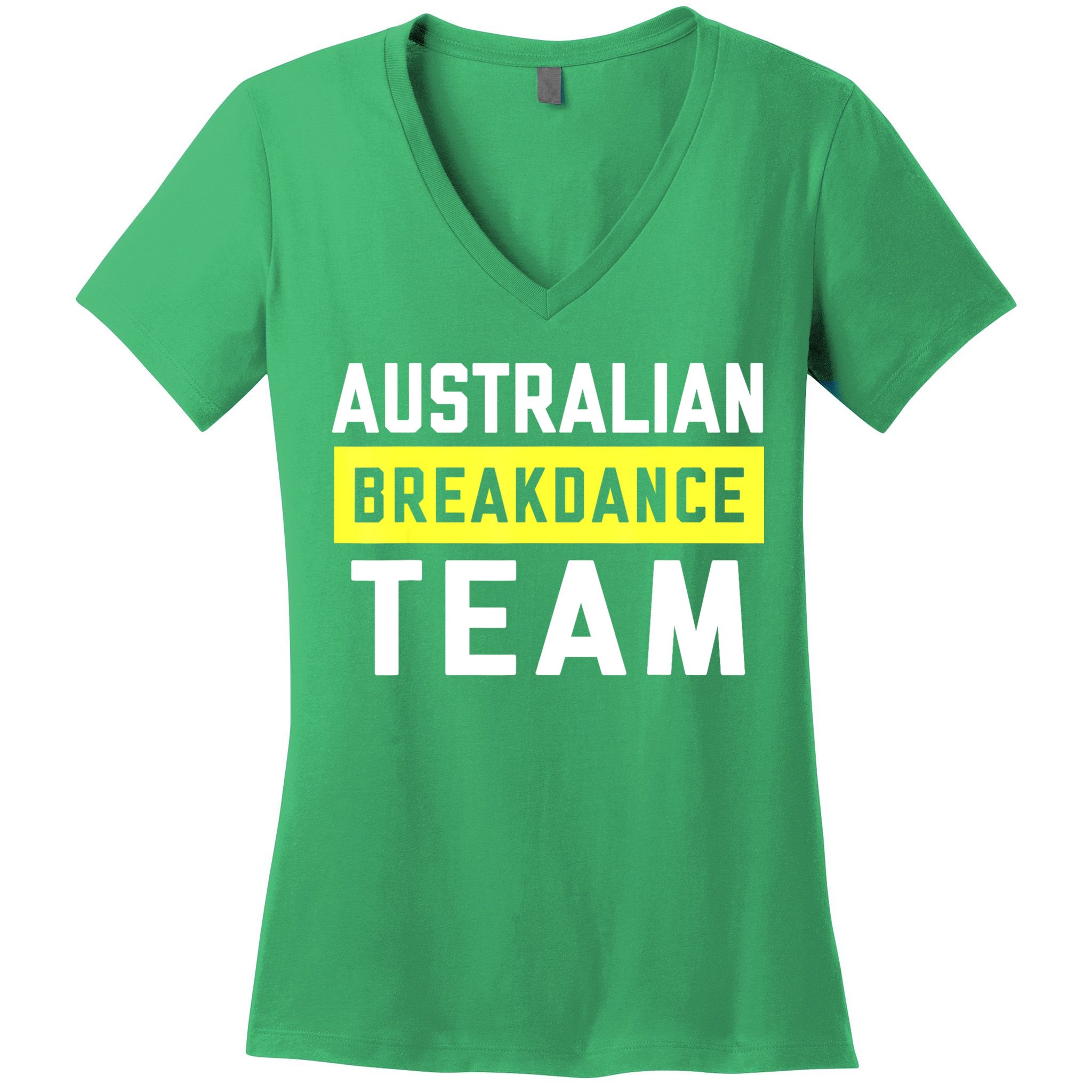 Australian Breakdancing Costume Team Break Dancer Matching Women's V-Neck T-Shirt