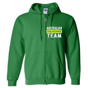 Australian Breakdancing Costume Team Break Dancer Matching Full Zip Hoodie