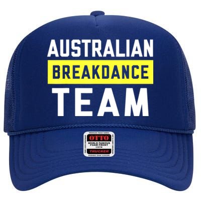 Australian Breakdancing Costume Team Break Dancer Matching High Crown Mesh Back Trucker Hat