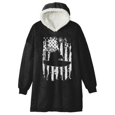 Airboat Boat Captain Gift Hooded Wearable Blanket