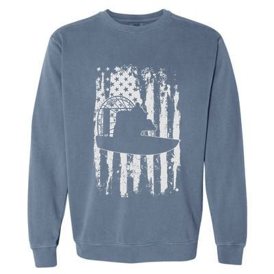 Airboat Boat Captain Gift Garment-Dyed Sweatshirt