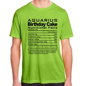 Aquarius Birthday Cake Nutrition Facts Gift Adult ChromaSoft Performance T-Shirt