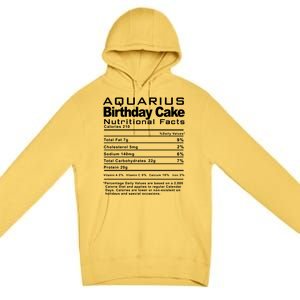 Aquarius Birthday Cake Nutrition Facts Gift Premium Pullover Hoodie