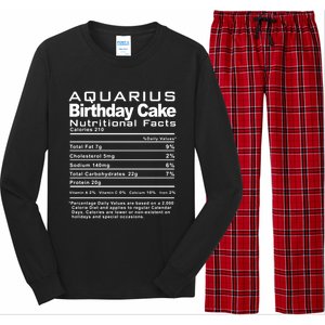 Aquarius Birthday Cake Nutrition Facts Gift Long Sleeve Pajama Set