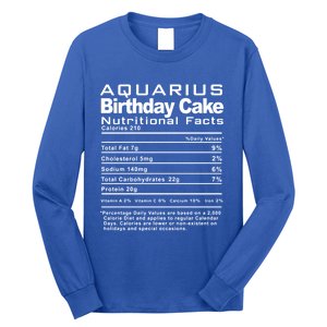 Aquarius Birthday Cake Nutrition Facts Gift Long Sleeve Shirt