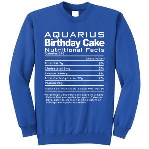 Aquarius Birthday Cake Nutrition Facts Gift Sweatshirt