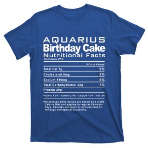 Aquarius Birthday Cake Nutrition Facts Gift T-Shirt