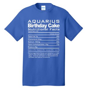 Aquarius Birthday Cake Nutrition Facts Gift Tall T-Shirt