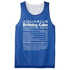 Aquarius Birthday Cake Nutrition Facts Gift Mesh Reversible Basketball Jersey Tank