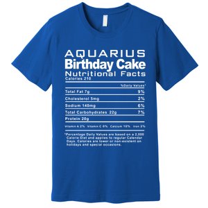 Aquarius Birthday Cake Nutrition Facts Gift Premium T-Shirt