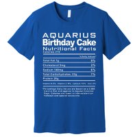 Aquarius Birthday Cake Nutrition Facts Gift Premium T-Shirt