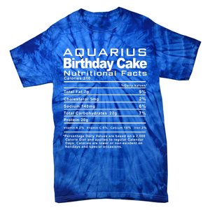 Aquarius Birthday Cake Nutrition Facts Gift Tie-Dye T-Shirt