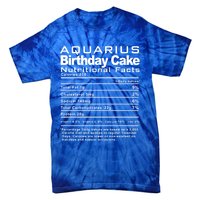 Aquarius Birthday Cake Nutrition Facts Gift Tie-Dye T-Shirt