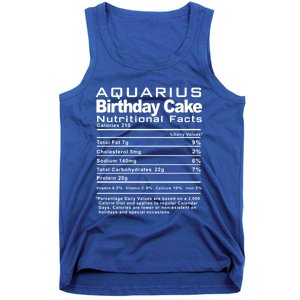 Aquarius Birthday Cake Nutrition Facts Gift Tank Top