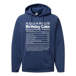 Aquarius Birthday Cake Nutrition Facts Gift Performance Fleece Hoodie