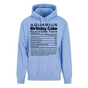 Aquarius Birthday Cake Nutrition Facts Gift Unisex Surf Hoodie