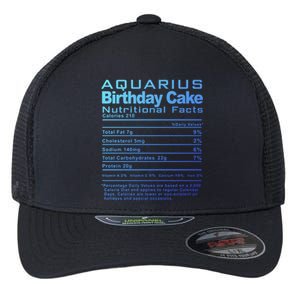 Aquarius Birthday Cake Nutrition Facts Gift Flexfit Unipanel Trucker Cap