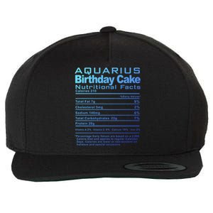 Aquarius Birthday Cake Nutrition Facts Gift Wool Snapback Cap