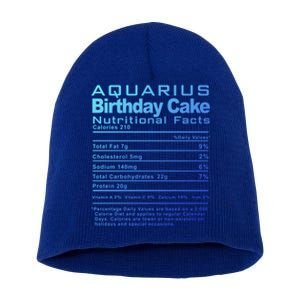 Aquarius Birthday Cake Nutrition Facts Gift Short Acrylic Beanie