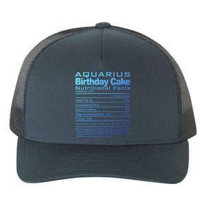 Aquarius Birthday Cake Nutrition Facts Gift Yupoong Adult 5-Panel Trucker Hat