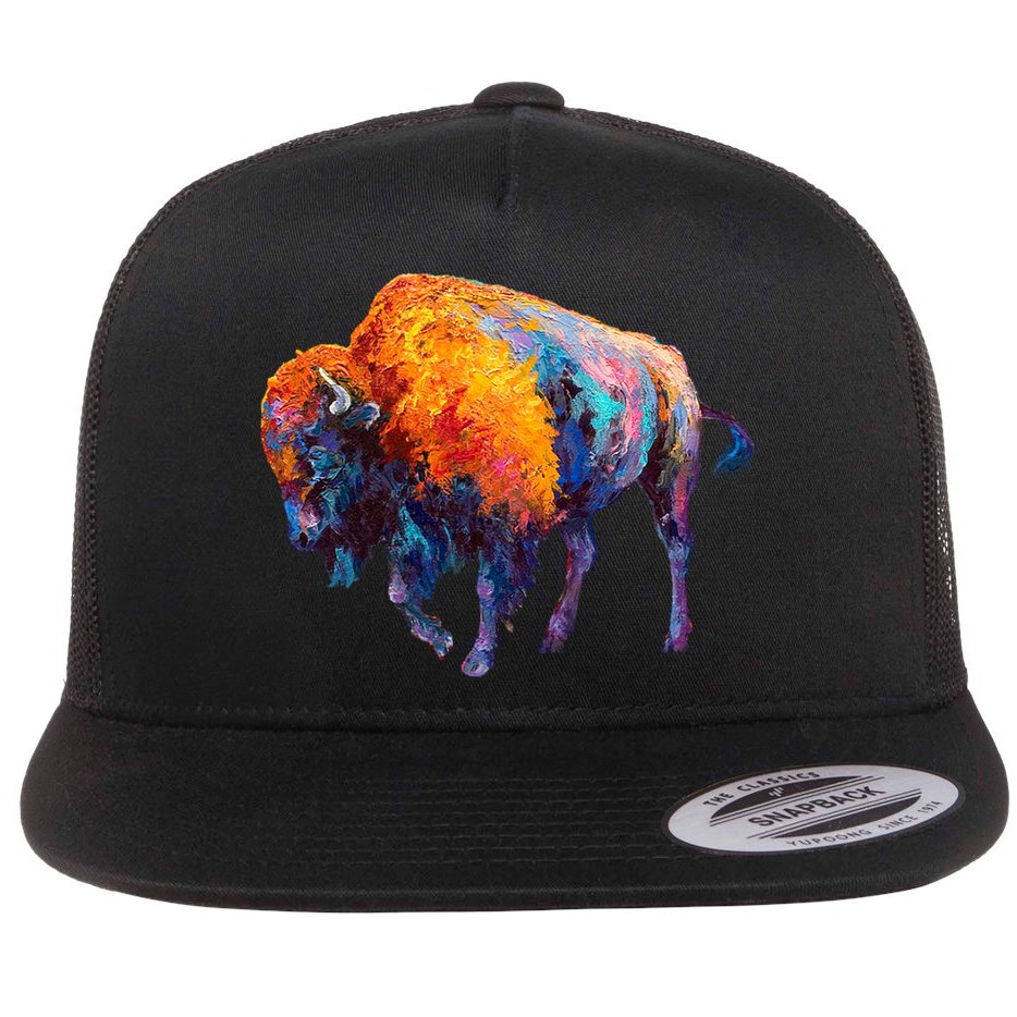 American Buffalo Cute Gift Buffalo Cute Gift American Bison Cute Gift Meaningful Flat Bill Trucker Hat