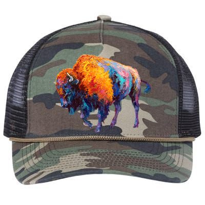 American Buffalo Cute Gift Buffalo Cute Gift American Bison Cute Gift Meaningful Retro Rope Trucker Hat Cap