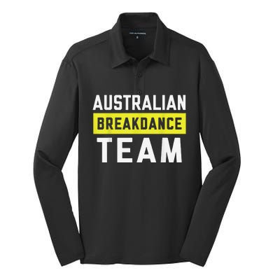 Australian Breakdancing Costume Team Break Dancer Matching Silk Touch Performance Long Sleeve Polo