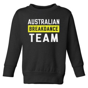 Australian Breakdancing Costume Team Break Dancer Matching Toddler Sweatshirt