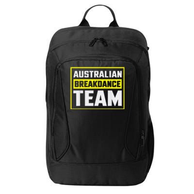 Australian Breakdance Costume Team Matching City Backpack