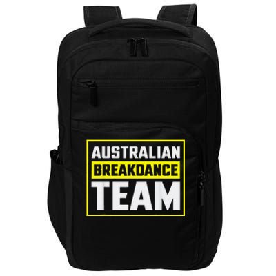 Australian Breakdance Costume Team Matching Impact Tech Backpack