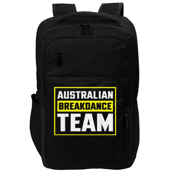 Australian Breakdance Costume Team Matching Impact Tech Backpack