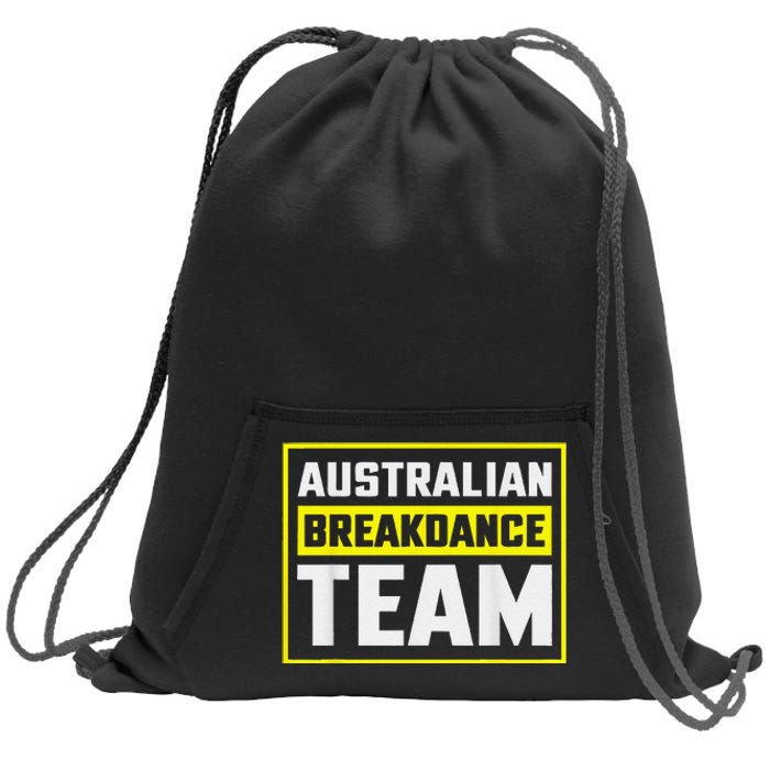 Australian Breakdance Costume Team Matching Sweatshirt Cinch Pack Bag