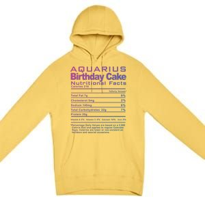 Aquarius Birthday Cake Nutrition Facts Gift Premium Pullover Hoodie