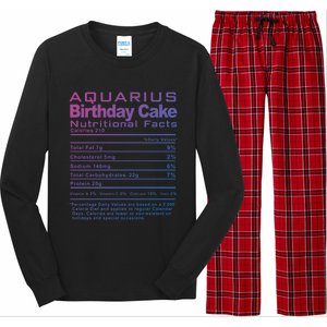 Aquarius Birthday Cake Nutrition Facts Gift Long Sleeve Pajama Set