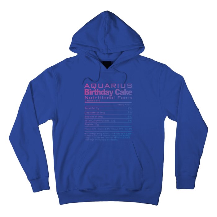 Aquarius Birthday Cake Nutrition Facts Gift Hoodie