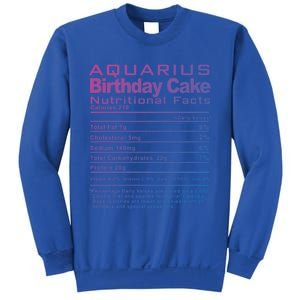 Aquarius Birthday Cake Nutrition Facts Gift Sweatshirt