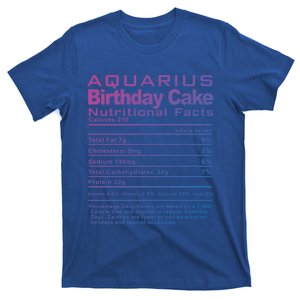 Aquarius Birthday Cake Nutrition Facts Gift T-Shirt