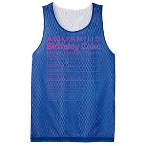 Aquarius Birthday Cake Nutrition Facts Gift Mesh Reversible Basketball Jersey Tank