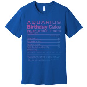 Aquarius Birthday Cake Nutrition Facts Gift Premium T-Shirt