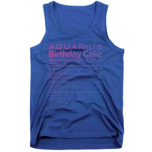 Aquarius Birthday Cake Nutrition Facts Gift Tank Top